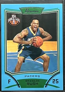 2008-09 Bowman Brandon Rush #149 Blue /499 RC Rookie Indiana Pacers - Picture 1 of 2
