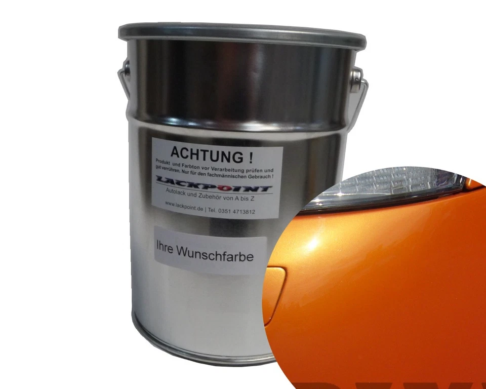 2L Spritzfertigen Basislack New Goldorange II Autolack Trendlack Tuning VW,geei - Bild 1 von 1