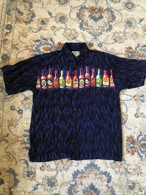 Camisa Hawaiana BIG DOGS XL SALSA PICANTE Llamas AOP Rayón Playa Campamento Isla Tribal Foto 1 de 4