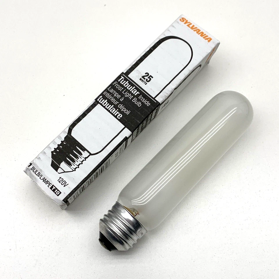 (3-Pack) Sylvania 25T10/IF Tubular Appliance 25W Lamp Light Bulb Frost 120V E26 - Image 1 of 4