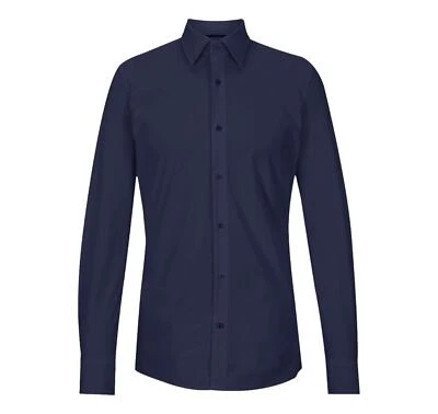 BOSS Camicia Slim Fit in Jersey Elasticizzato P-HANK-s-kent 50503554 Blu - Immagine 1 di 4