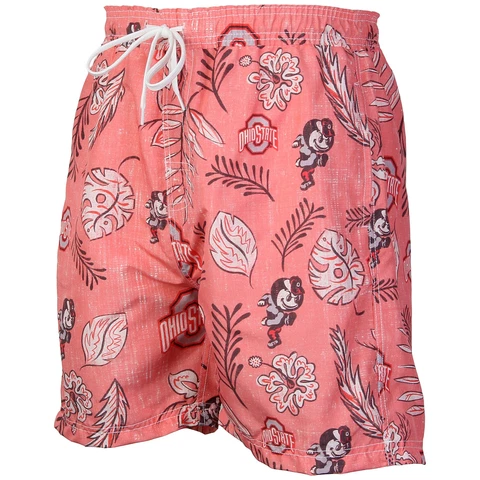 Wes and Willy Mens College Vintage Floral Swim Trunks Cover