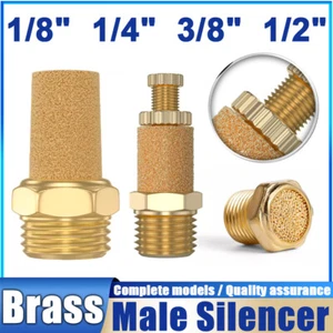 Brass Silencer 1/8" 1/4" 3/8" 1/2" BSP Male Pneumatic Exhaust Muffler Filter - Picture 1 of 31