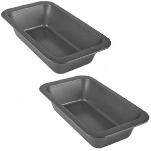 2 PACK Large 28cm 2lb - 3lb Goldflon Non Stick Bread Loaf Cake Pan Tin Set - Picture 1 of 2