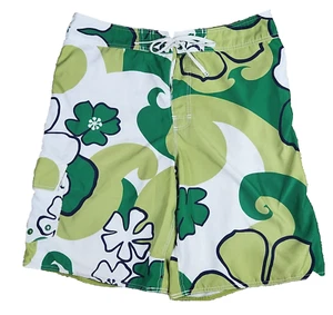 American Eagle Mens Green Floral Swim Trunks Shorts 38 - Picture 1 of 7