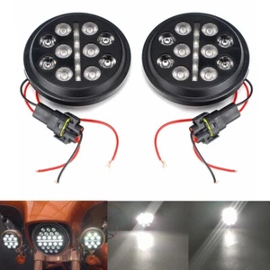 Luz antiniebla LED de 4,5" para Harley Dyna Sportster Softail Touring Forty Eight - Imagen 1 de 12