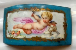 Antique ceramic Sevres clock Panel - Clockmakers Spares - decorative arts - Picture 1 of 3