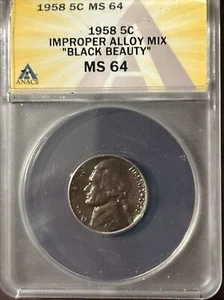MS 64 BLACK BEAUTY Improper Alloy mix error coin With great luster - Picture 1 of 4