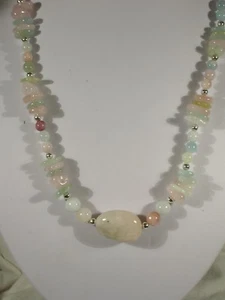 20 Zoll Beryll Perlen Halskette - Bild 1 von 2