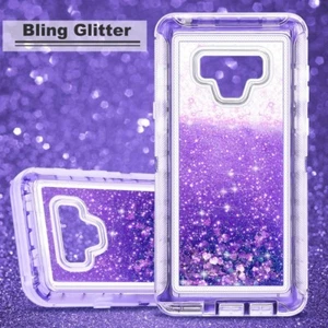 For Samsung Galaxy Note 9 Shockproof Glitter Quicksand Liquid Case Cover - Picture 1 of 35