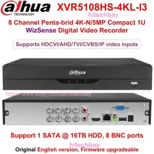 Dahua XVR5108HS-4KL-I3 8CH 1SATA Penta-brid WizSense 4K DVR CVI/AHD/TVI/CVBS/IP - Picture 1 of 6