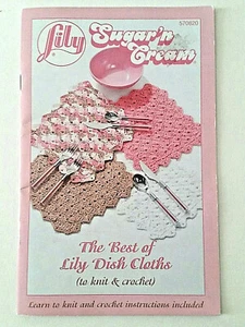 Lily 570820 SUGAR 'n SPICE Dish Cloths knit crochet 24pg booklet 2014 8 designs - Picture 1 of 9