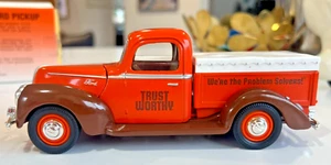 Trust Worthy Hardware Store 1940 Orange Ford Pickup Die Cast Coin Bank 1/25th - Picture 1 of 3