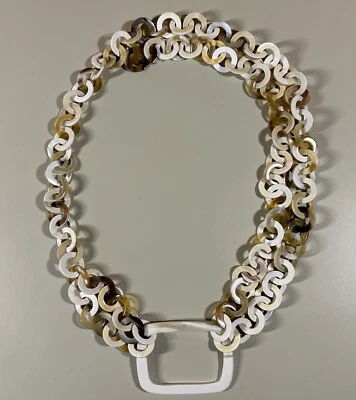 "Collar VIVO cuerno de búfalo multi eslabones 36"" pasarela nuevo con etiquetas" Foto 1 de 4