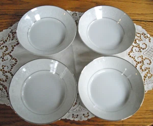 Vintage Salem China Translucent LACE BOUQUET 5 1/2" Fruit Bowls Japan ~ Set of 4 - Picture 1 of 4