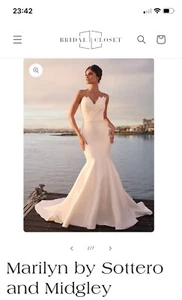Marilyn By Sottero and Midgley Ivory Wedding Dress Size 14 - Picture 1 of 8