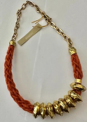 Ожерелье из короткой конопли оранжевое цитрин от Stones - Изображение 1 из 4