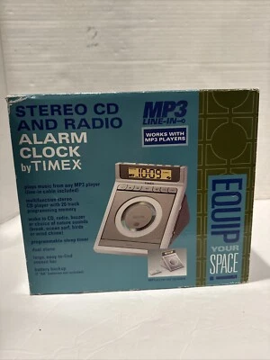 Timex T609 Stereo CD Dual Alarm Clock Radio MP3 Audio  - Image 1 of 4
