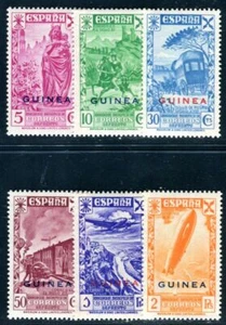 GUINEA SPAGNOLA BIENFAIISSANCE 1938 ** NUOVO DI ZECCA SET IMPECCABILE 6 VALORI (F4943 - Foto 1 di 2