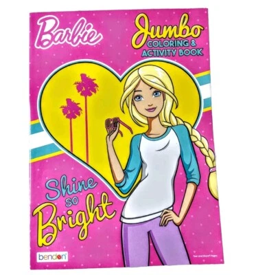 Barbie Fashion Doll Jumbo Coloring Book Pink Activity Shine So Bright Bendon Foto 1 de 4