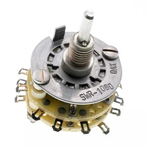 OAK Rotary Switch SWR-1080, 2-Wafer 2-Pole 8-Position, 1/8" Shaft - Picture 1 of 2