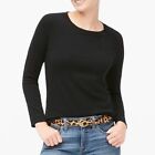 J.Crew Factory Womens Cotton Wool Blend Teddie Sweater Black 2X