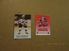 AHL Albany River Rats Vintage 1996-97 & 2001-2002 Team Logo Pocket Schedules