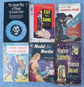 VINTAGE MYSTERY pb 1950s – Ford, Ellington, McGivern, Marlowe, Colby - Picture 1 of 3