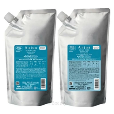 Milbon Aujua AGING SPA Scalp Care Shampoo & Mask Treatment 1000ml set Refill Foto 1 de 2