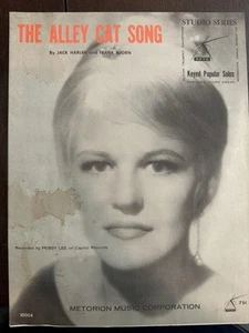 A 1962 Peggy Lee Sheet Music THE ALLEY CAT SONG - Picture 1 of 2