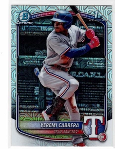 Mega caja cromada Yeremi Cabrera Texas Rangers 2025 Bowman 1st Bowman - Imagen 1 de 2