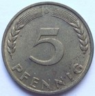 Münze Bank Deutscher Länder 5 Pfennig 1949 D in bankfrisch / Stempelglanz