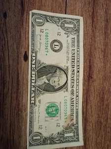 Star Note Miscut 2017 $1 L08070967* - Imagen 1 de 4