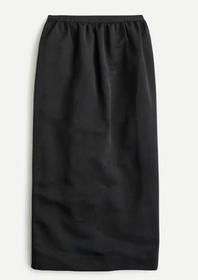 Falda Lápiz Larga J.Crew en Faille, Negra, Estilo #AR740, Talla 6, NUEVA CON ETIQUETA Foto 1 de 4