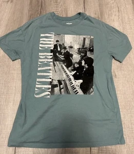 Damen-T-Shirt Boho The Beatles türkis Studio Session Grafik Größe Small lesen - Bild 1 von 3