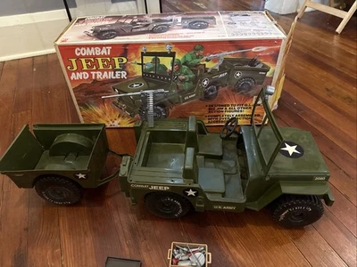 Figura de acción Empire ejército de Estados Unidos 1973 jeep de combate y remolque 1976 con caja original Foto 1 de 4