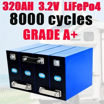Lifepo4 Battery 320AH Rechargeable Batteries DIY 12V 24V 48V RV EV Boat Golf Van - Image 1 of 4