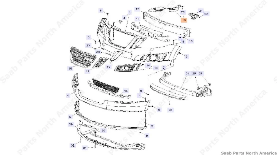 Genuine Saab Front Left Bumper Bracket For 2011 Saab 9-4X 22831649-AB Foto 1 de 1