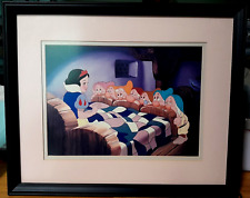 Disney Lithograph SNOW WHITE & The SEVEN DWARFS Matted & Framed READY TO HANG