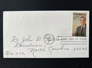 1503 Lyndon Johnson Memoriam FDC Hand-Addressed Aug 27 1973 Austin TX - Picture 1 of 2