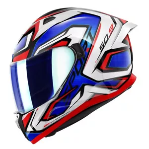 Casco integrale Givi 50.9 ATOMIC WHITE BLUE RED helmet casque TAGLIA L - Imagen 1 de 2