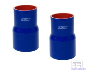 2X HPS Pipe 2-3/4" > 3" x6"Long 70mm > 76mm Silicone Reducer Coupler Hose BLUE - Picture 1 of 2