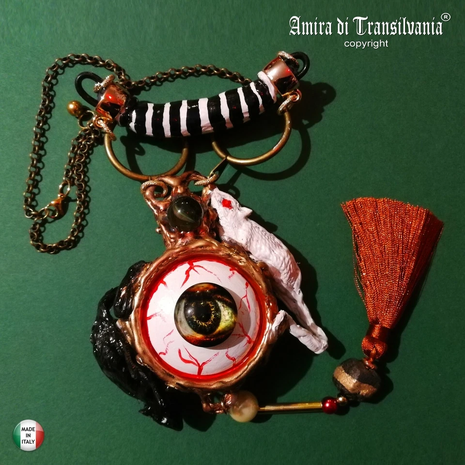 gioielli di lusso collana girocollo occhio NO oro argento diamante pietre rare - Immagine 1 di 4