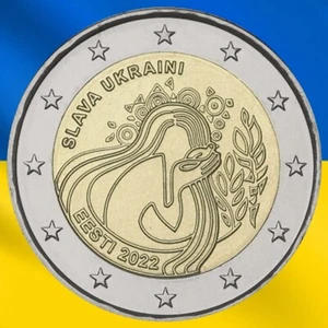 2 euros Estonia 2022 * Slava Ukraini * Gloria a Ucrania * Sin circular - Imagen 1 de 2