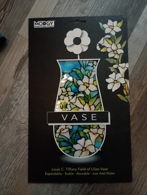 Modgy Expandable/Reusable Flower Vase - Louis C. Tiffany - Field Of Lilies D-4 - Image 1 of 2