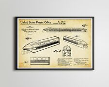 Disneyland Monorail Patent Art POSTER! (up to 24" x 36") - Mark I - Vintage