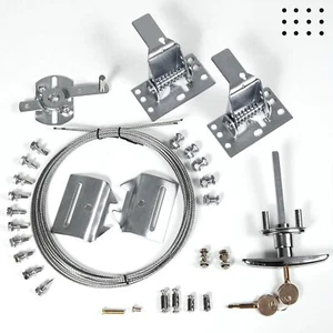 Kit de cerradura de puerta de garaje universal seguro con pestillo de resorte y kit de manija con llave EE. UU. - Imagen 1 de 8
