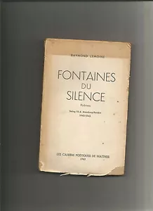 Fontaines du silence - Raymond Lemoine E.O. - Foto 1 di 2