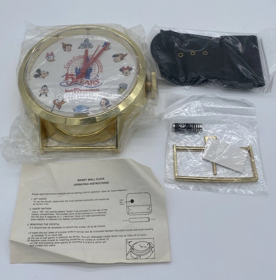 Reloj de Pared Vintage Coca Cola Walt Disney World 15 Años Colgante 35" NUEVO Foto 1 de 4
