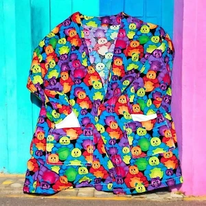 Colorful Bears Nurse Scrub Lab Coat - Picture 1 of 4